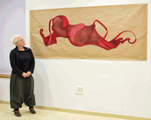 Photo of one of the drawings in the exhibition